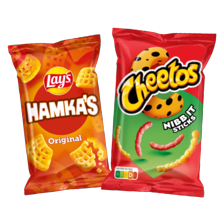 Lay's hamka's, mama mia's!, pomtips, ringlings of grills of Cheetos